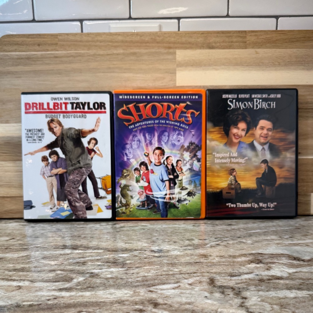 Family & Kid Movie 3‑DVD Bundle • Drillbit Taylor • Shorts • Simon Birch